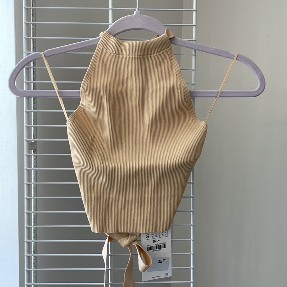 Zara Halter Knit Top Size S - Picture 10 of 13